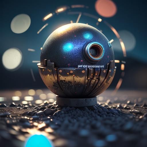 Rusty Sci-Fi Nuts and Bolts with Glitter