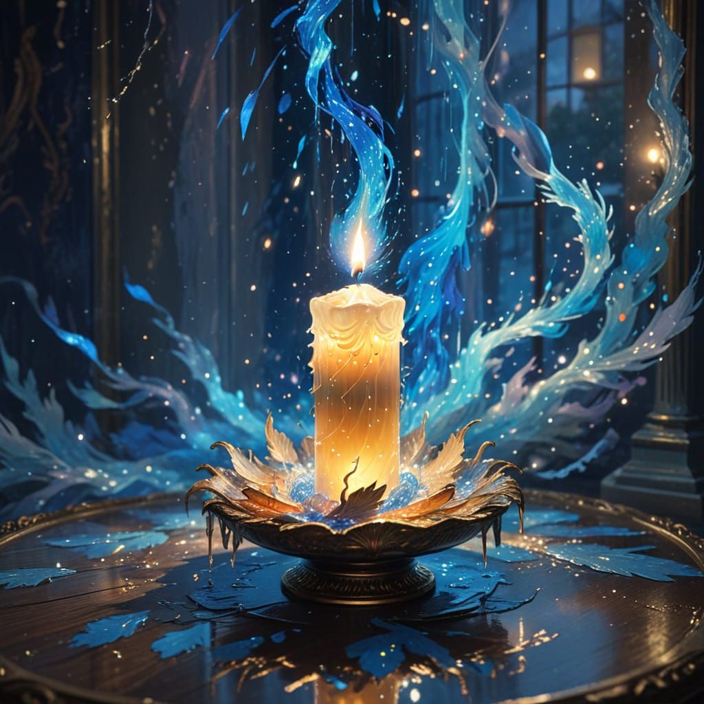 Whispers of Enchanted Twilight: A Dreamy Candlelit Scene