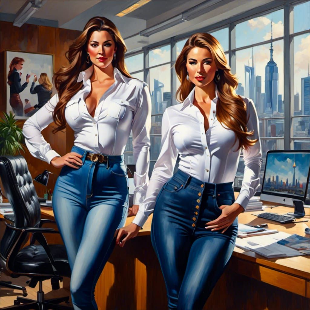 European Businesswomen Working in Frankfurt Office