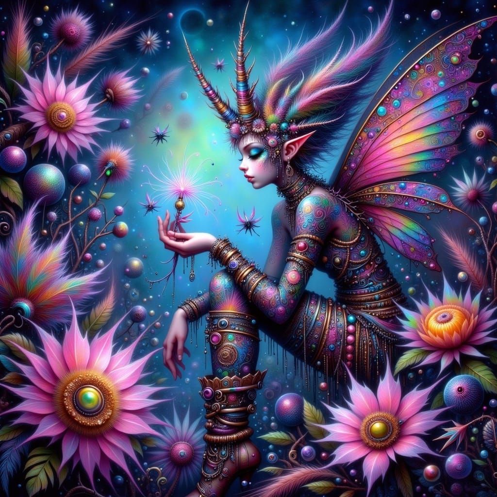 Fairy Punk: Vibrant, Iridescent Creatures in a Glowing, Othe...