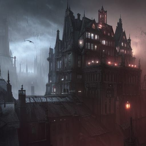 Dark Fantasy Tower Mansion