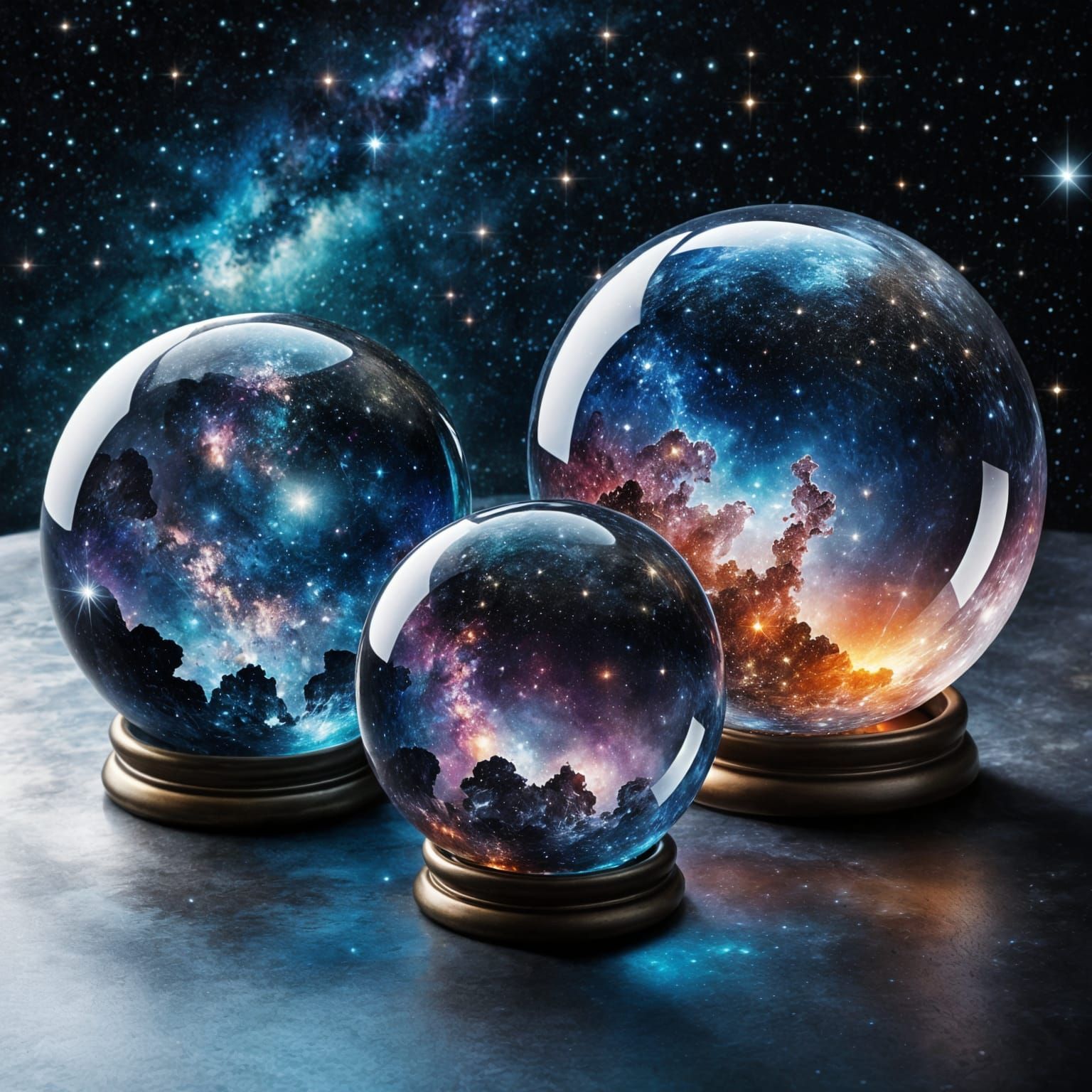 Glass Spheres in a Stardust Galaxy