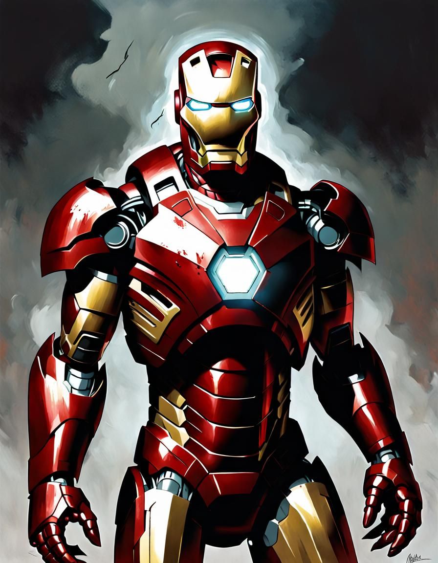 Sinister Iron Man Inspired Character Design