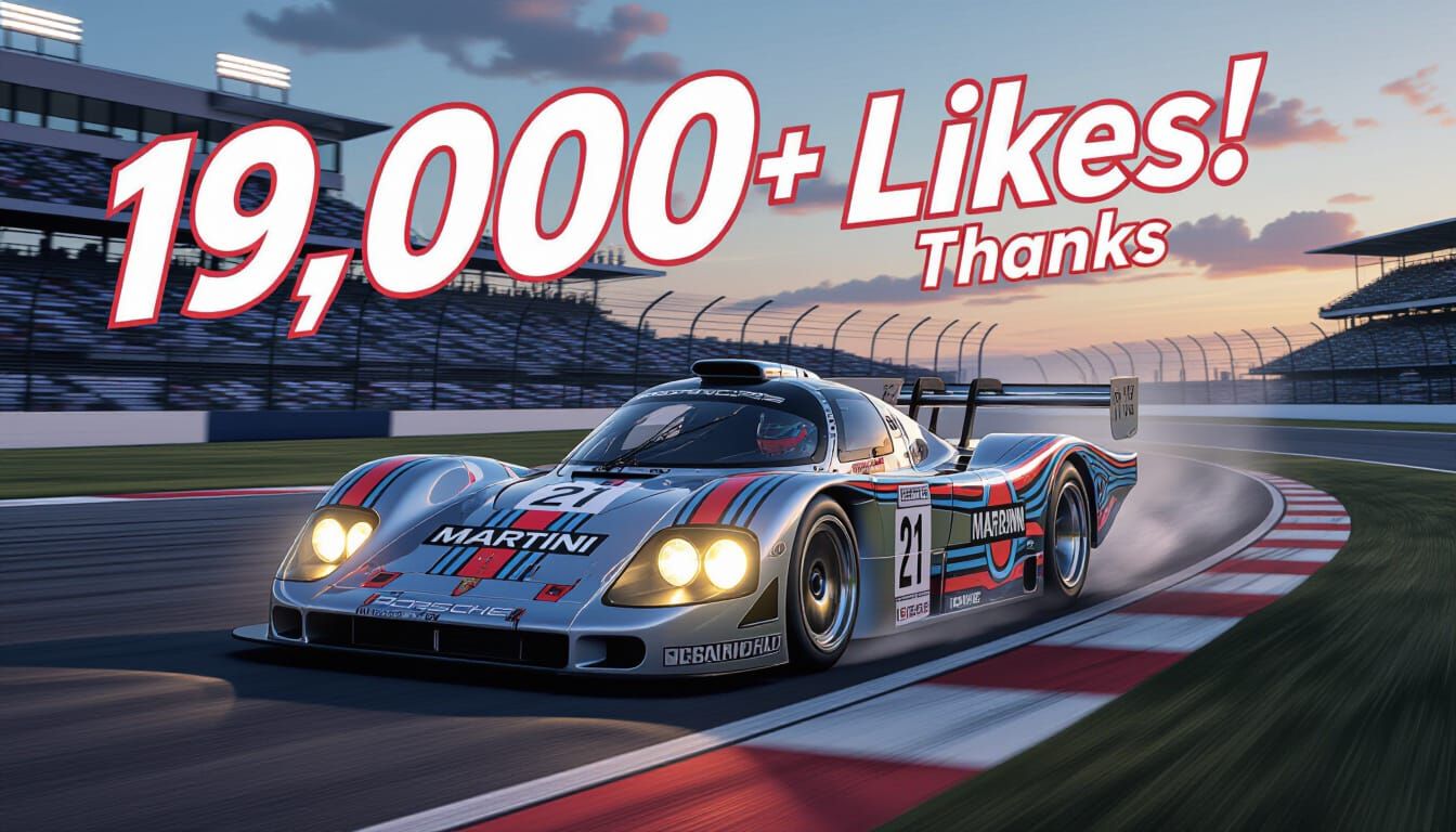 1985 Porsche 962C Races at Daytona in Retro Style