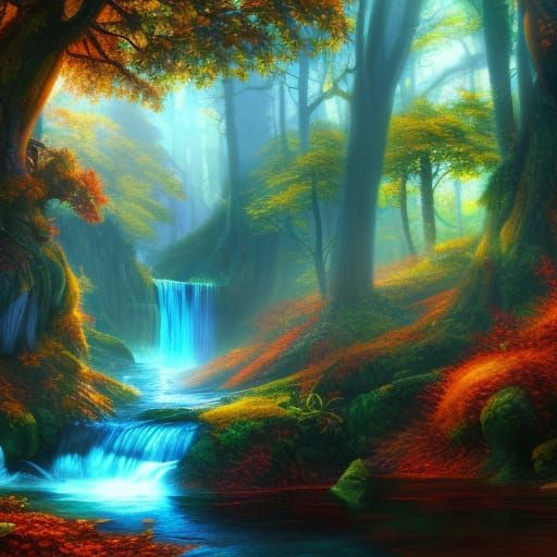 Autumn Fox by Sapphire Waterfall