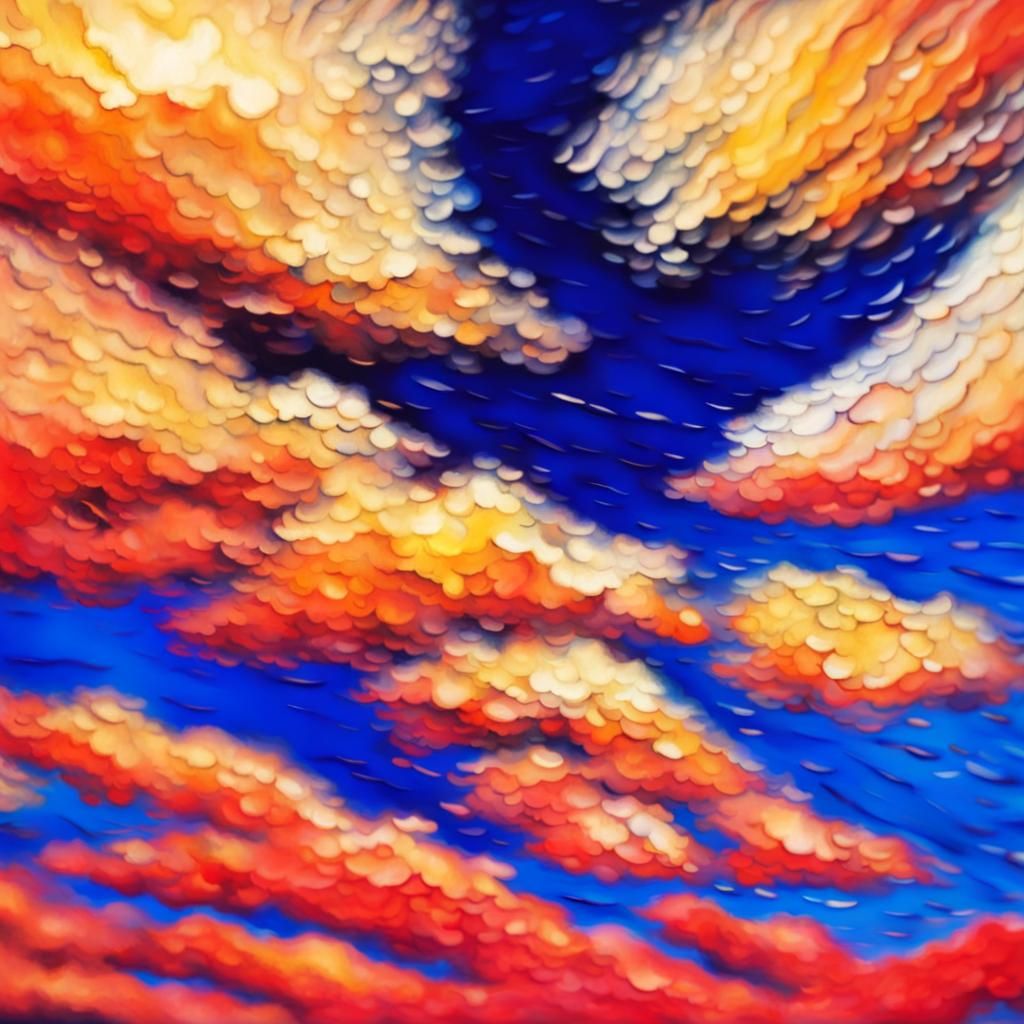 Van Gogh Style Sky Through Cracked Glass