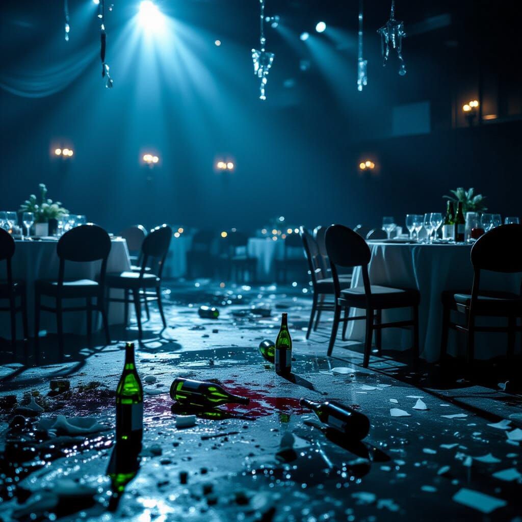 Cinematic Film Still: Tragedy After Celebration