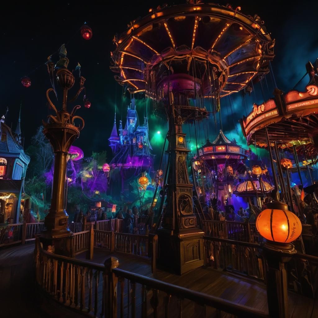 Ethereal Ghosts Haunt Cosmic Horror Theme Park