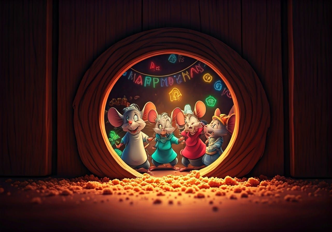 Mice Party in a Mouse Hole, Hanna-Barbera Style