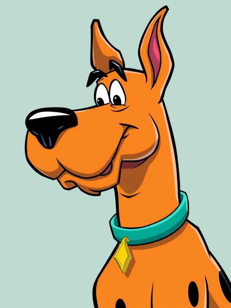 Scooby-Doo in Classic Cartoon Style