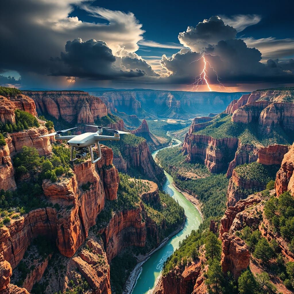 Spectacular Grand Canyon Aerial View in 8K