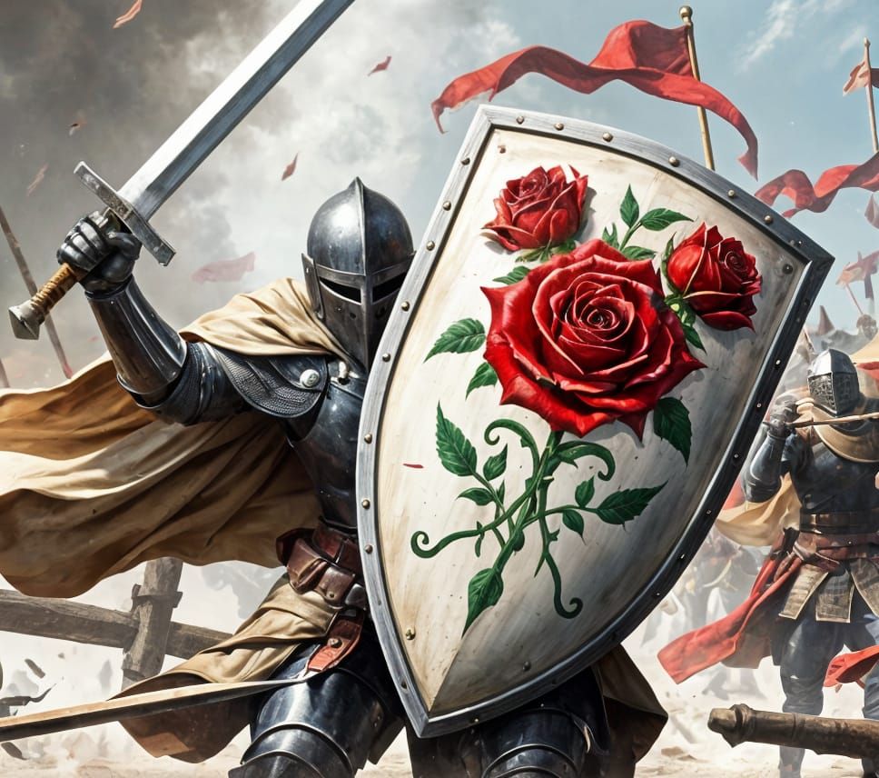 Epic Medieval Knight Charging into Battle