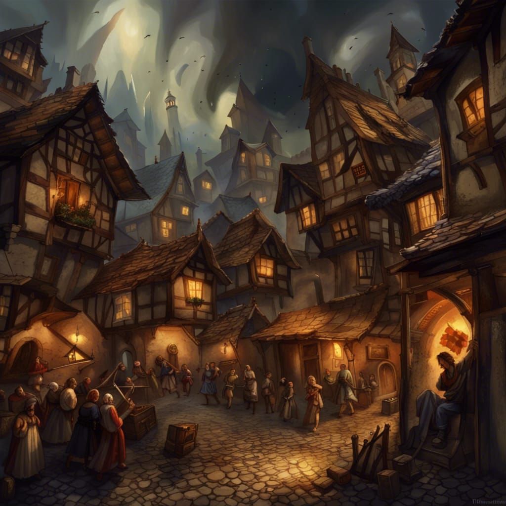 Renaissance Village with Chaotic Atmosphere