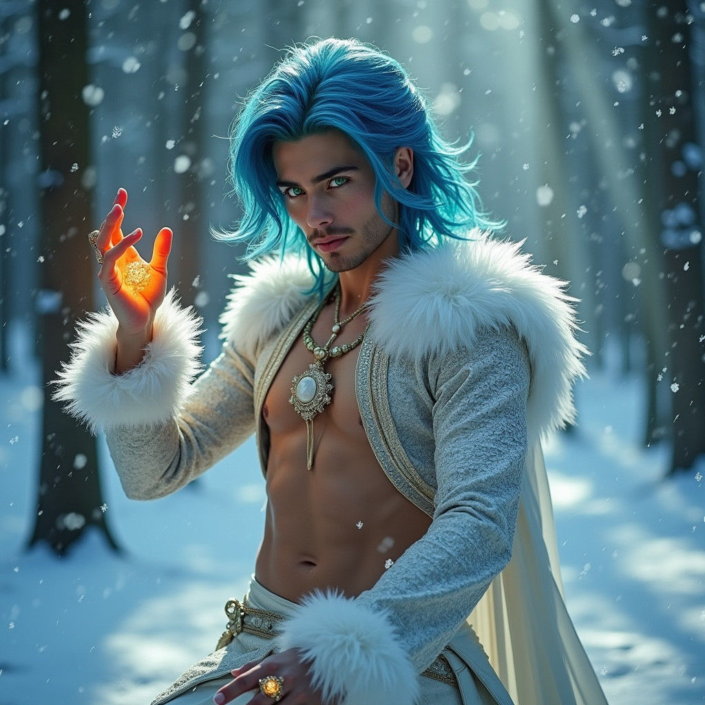 Elegant Halfling Bard Dances in Snowy Forest, Inspired by Sw...