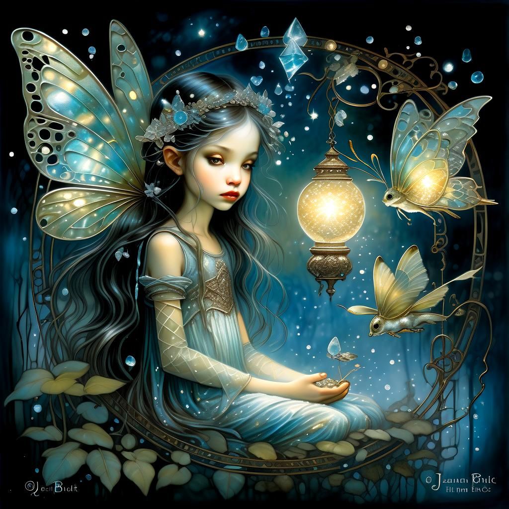 Ethereal Mystical Being in Surreal Fantasy Setting