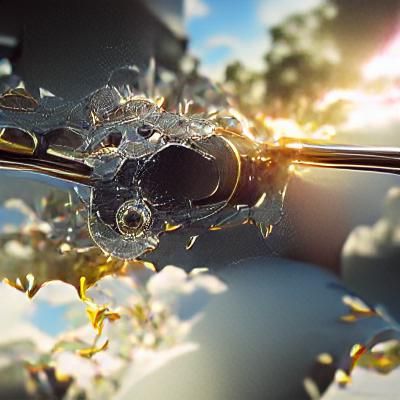Polished Gun in Anime Style 8K 3D Render