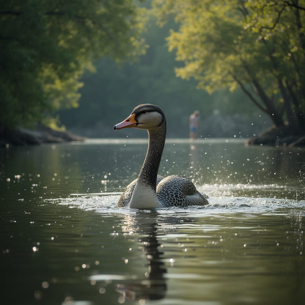 Canoe Race on Calm River, Professional Portrait Photography