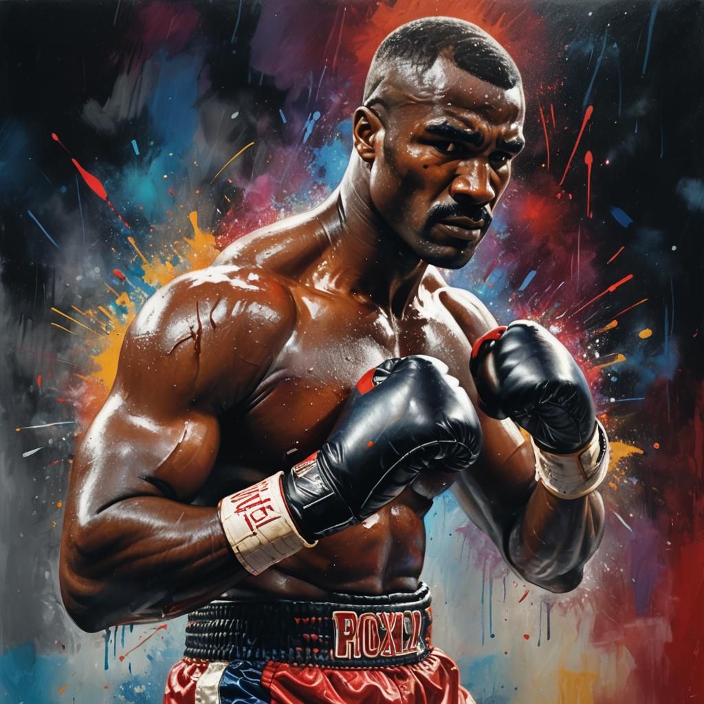 Hyperrealistic Boxer Evander Holyfield Concept Art