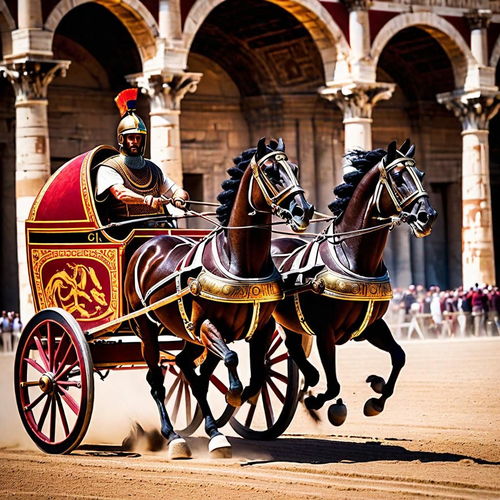 Roman Chariot Race in the Circus Maximus