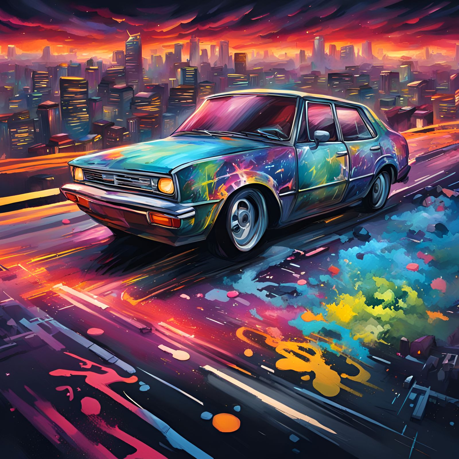 Night Drive: Graffiti Street Art on the Interstate