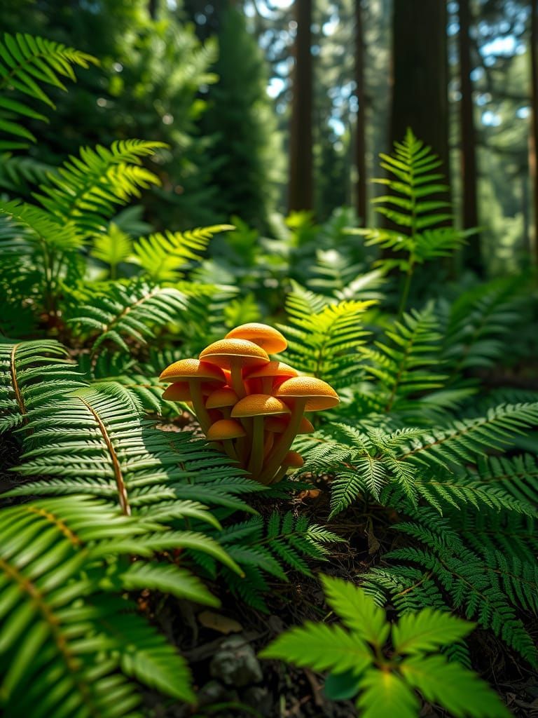 Vibrant Green Forest Landscape in Hyperrealistic Style