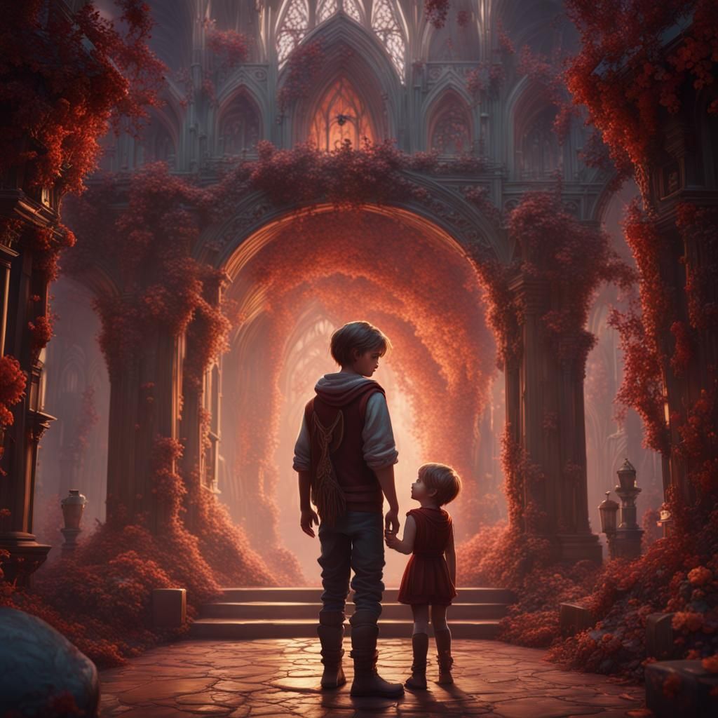 Boy's Love: Fantastical Matte Painting in Deep Color