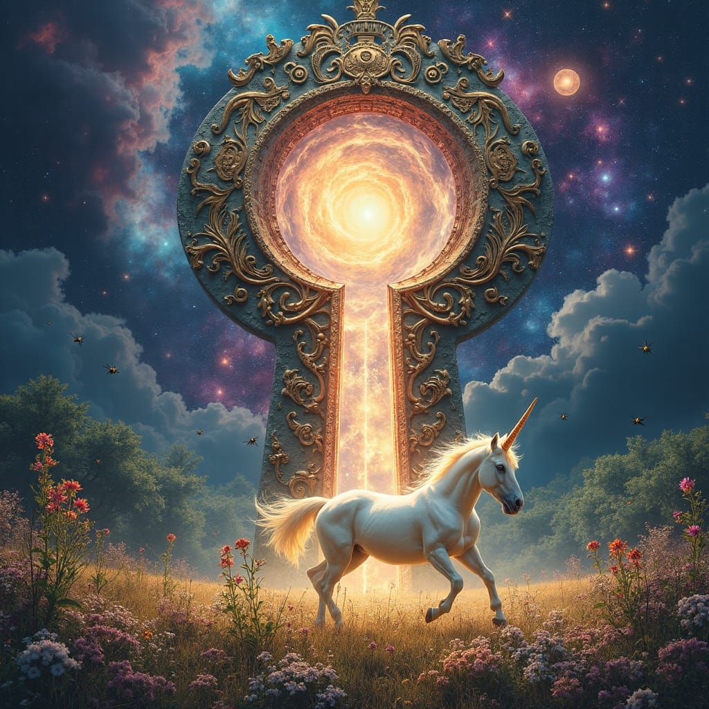 Cosmic Keyhole Reveals Nebula in Visionary Art