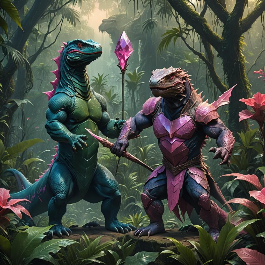 Komodo Dragon Hybrid Warrior in McFarlane Style