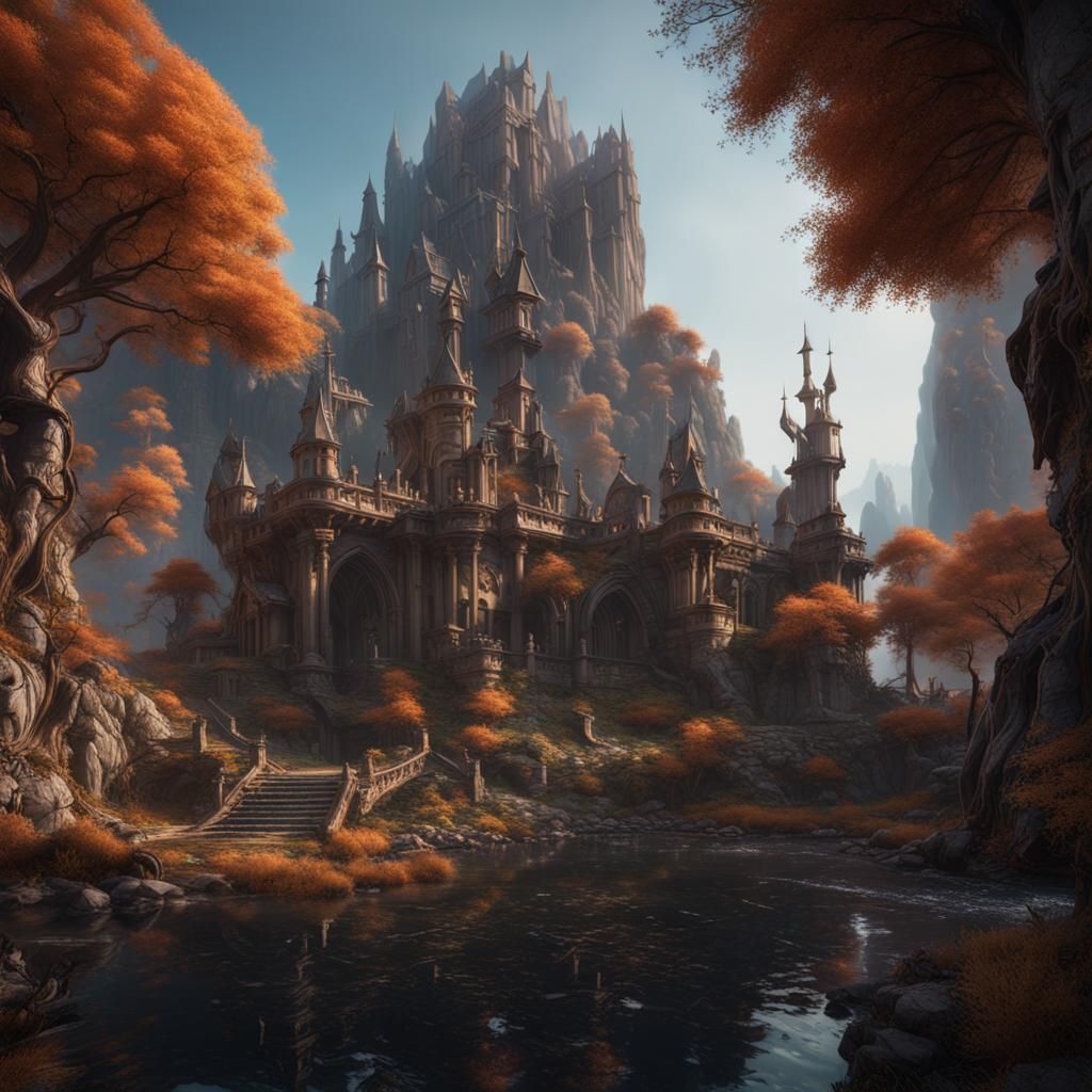 Fantastical Matte Painting in Deep Color