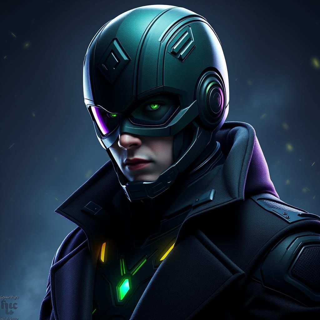 Eerie Dark Fantasy Vigilante in Gothic Armor