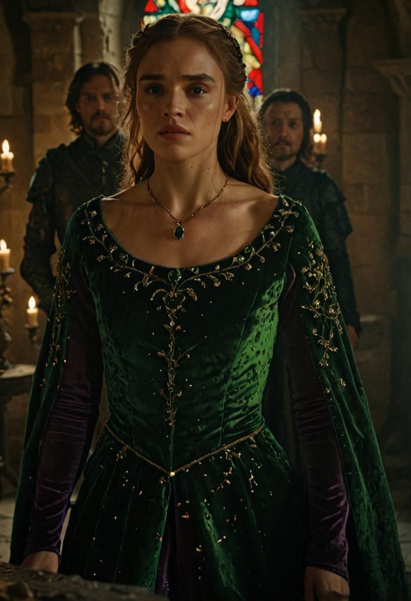 Medieval Lady in Ruined Castle Hall, Game of Thrones Style