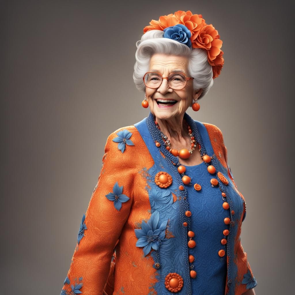 Fabulous Granny Shines in Avant-Garde Fashion