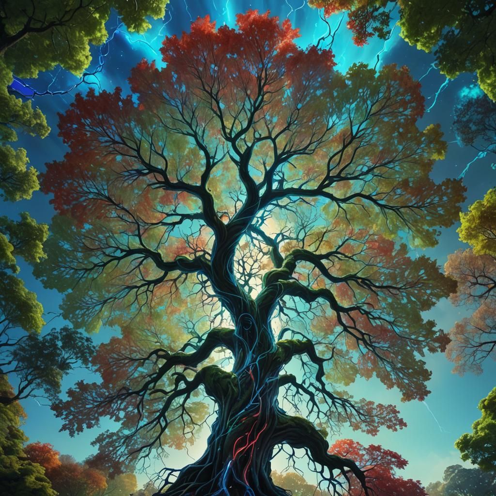 Colossal Fluorescent Tree in the Sky