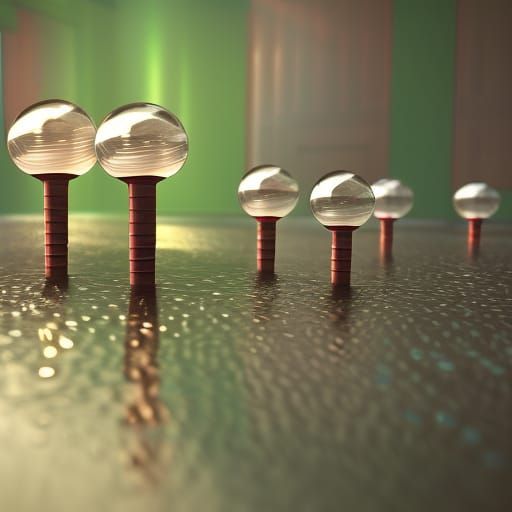 Photorealistic Raindrop Interior with Radiant Sunshine