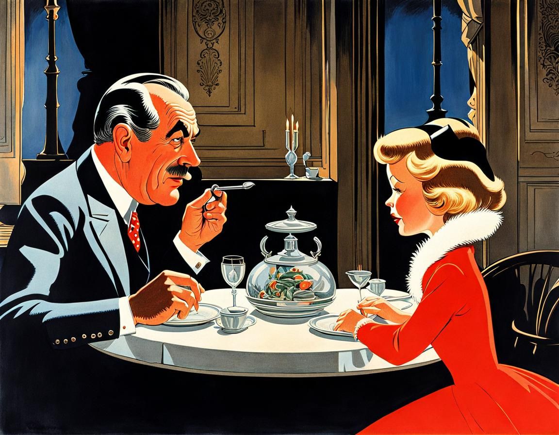 Conversation Wrapped: Illustration Inspired by Golden Age Ma...