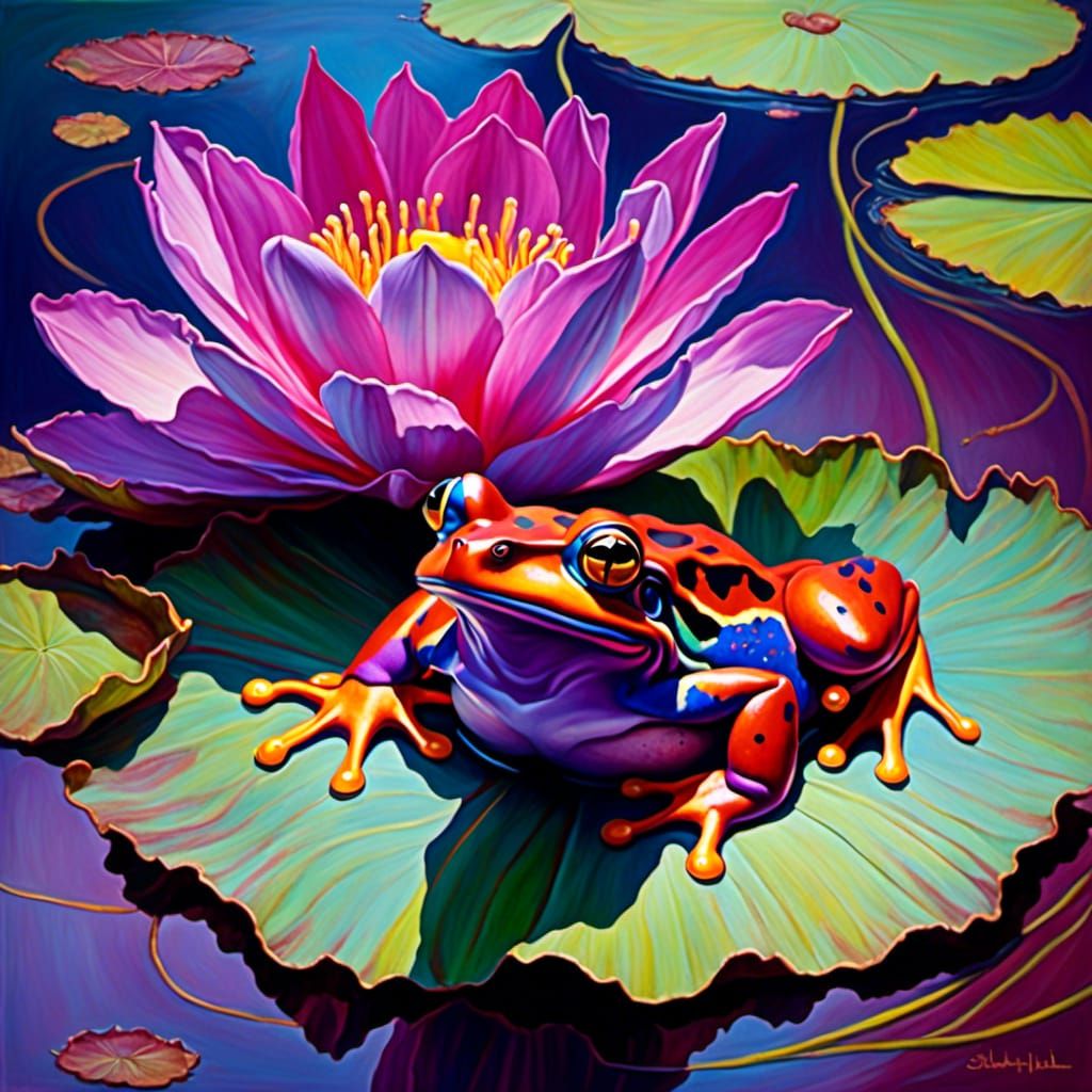 Frog on Lilly Pad