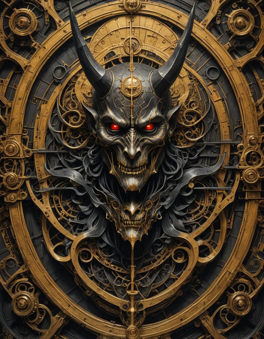 Hyperdetailed Surreal Charcoal Drawing with Golden Ratio