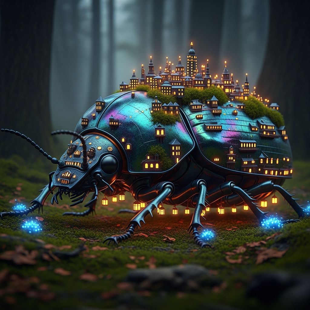 Colossal Beetle City in Enchanted Forest