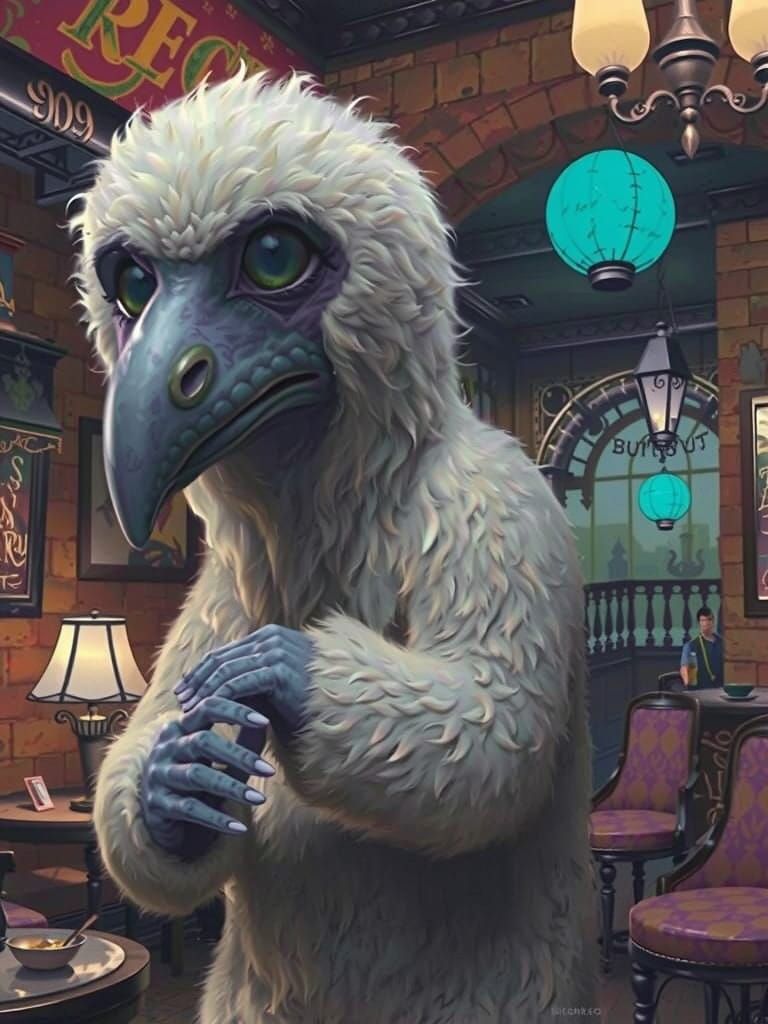 Fantasy Eskimo, Speakeasy Lounge, Vermiculation Texture, Pastel Colors, Tim Burton, Frank Frazetta