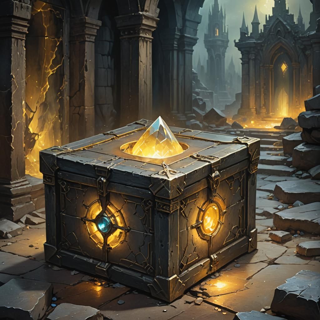 Cursed Necromantic Spell Box Radiating Malevolent Power