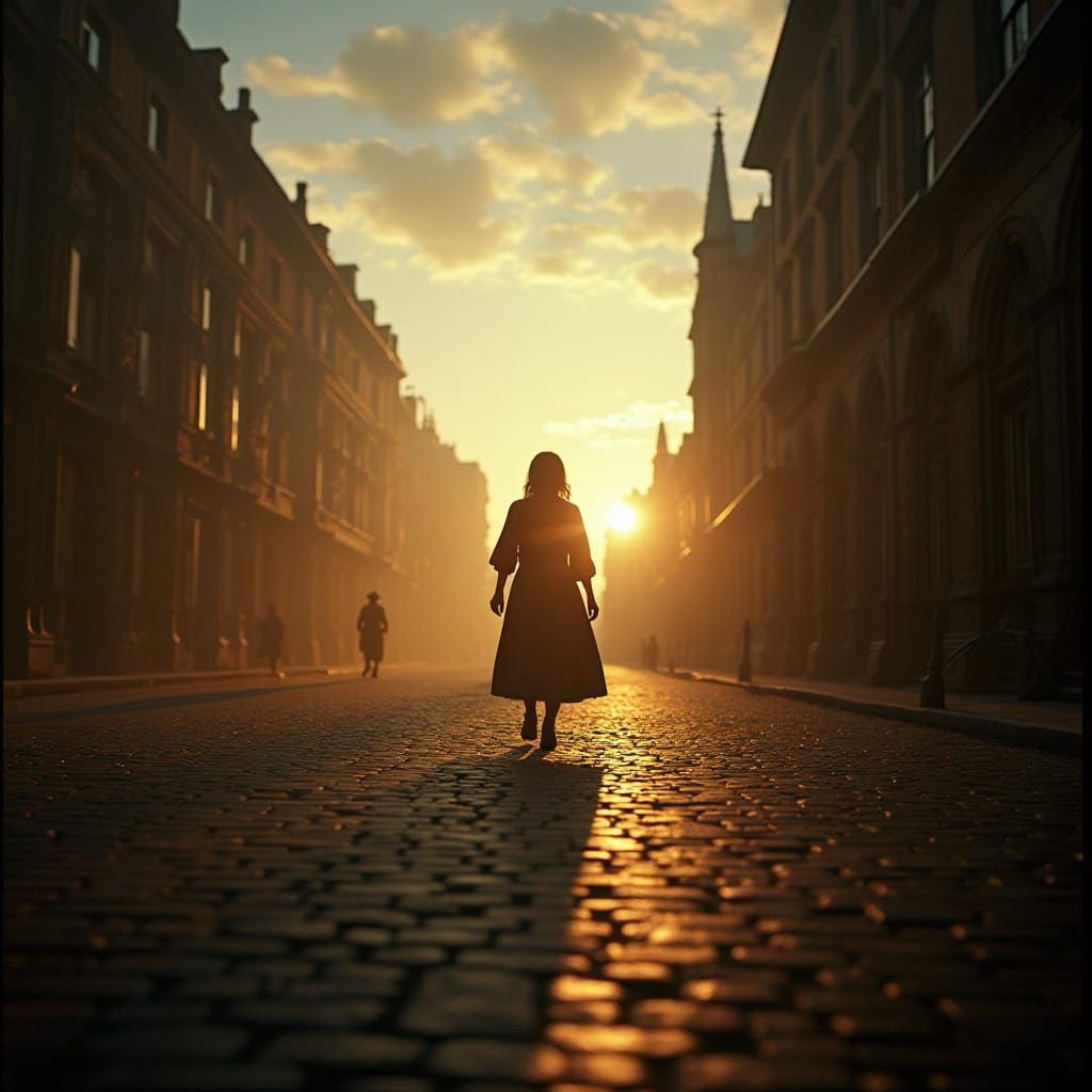 Epic Cinematic Film Still in Warm 35mm Aesthetic