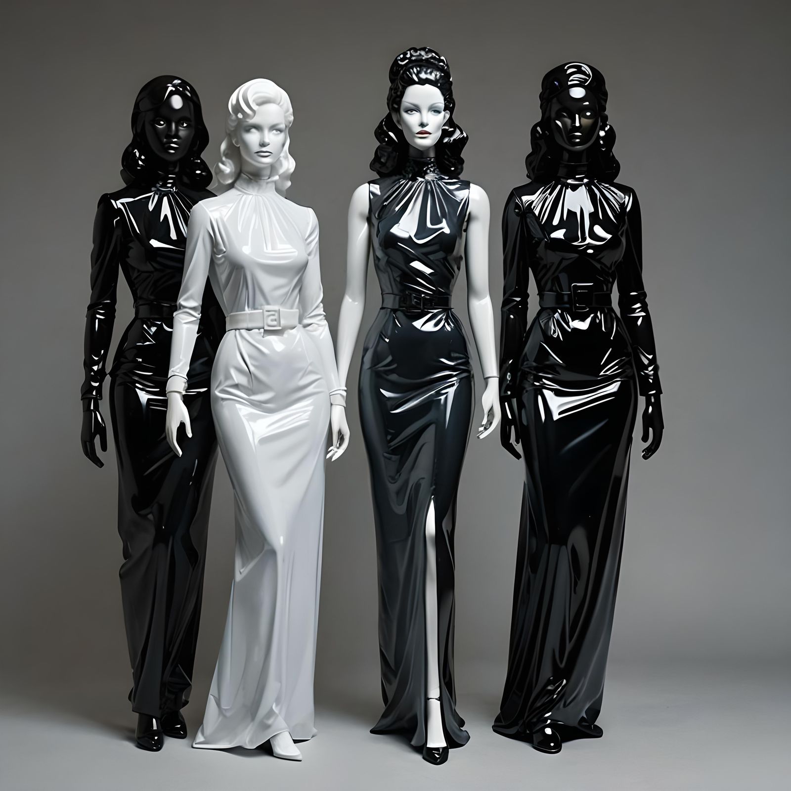 Plastic Ladies in Night Scene