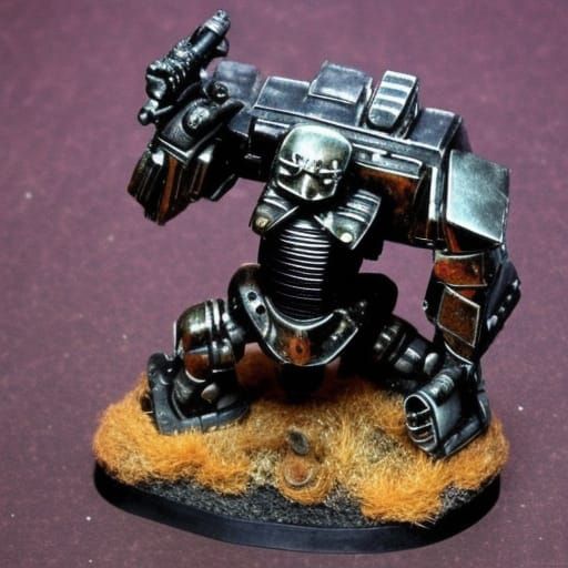 Futuristic Iron Soldier in Heavy Metal Style