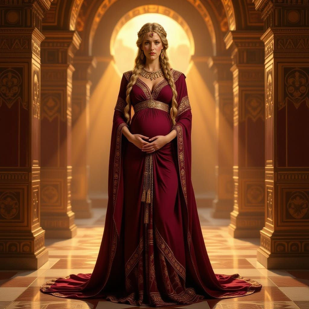 Etruscan Goddess Ilithiia in Ancient Temple