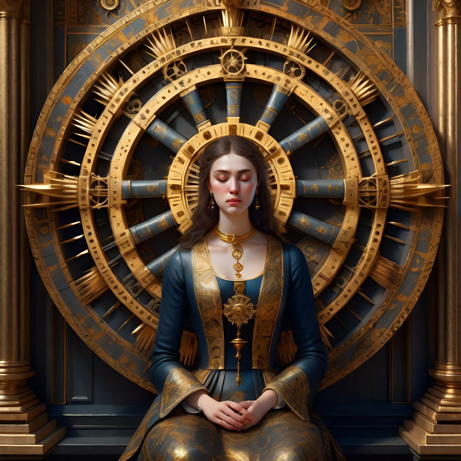 Saint Catherine of Alexandria with Spiked Wheel