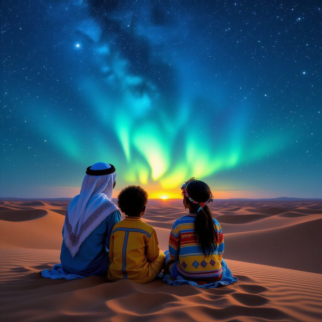 Viendo la aurora boreal