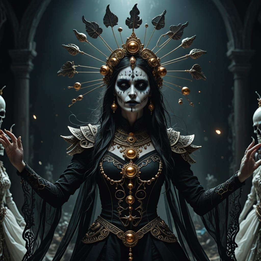 Surreal Fertility Dance to the Death in Dark Fantasy Style