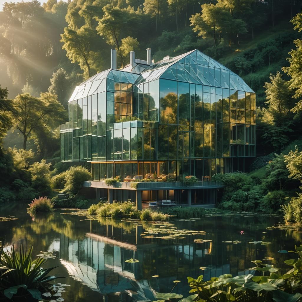 Surreal Glass House Architecture in Prague