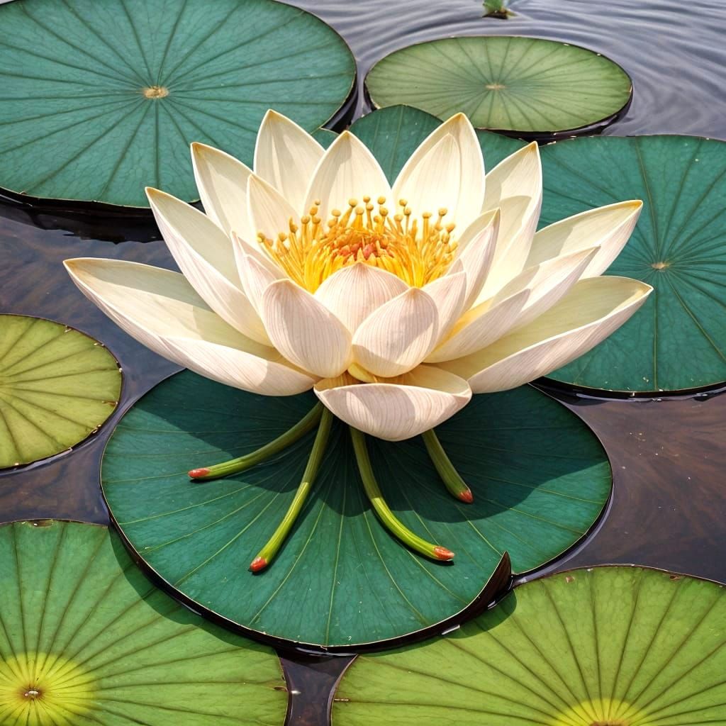 Lotus Flower Inspired Art in Vibrant Realistic Style