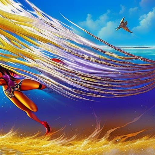 Hyperrealistic Bikini Bottoms in Splash Art Style